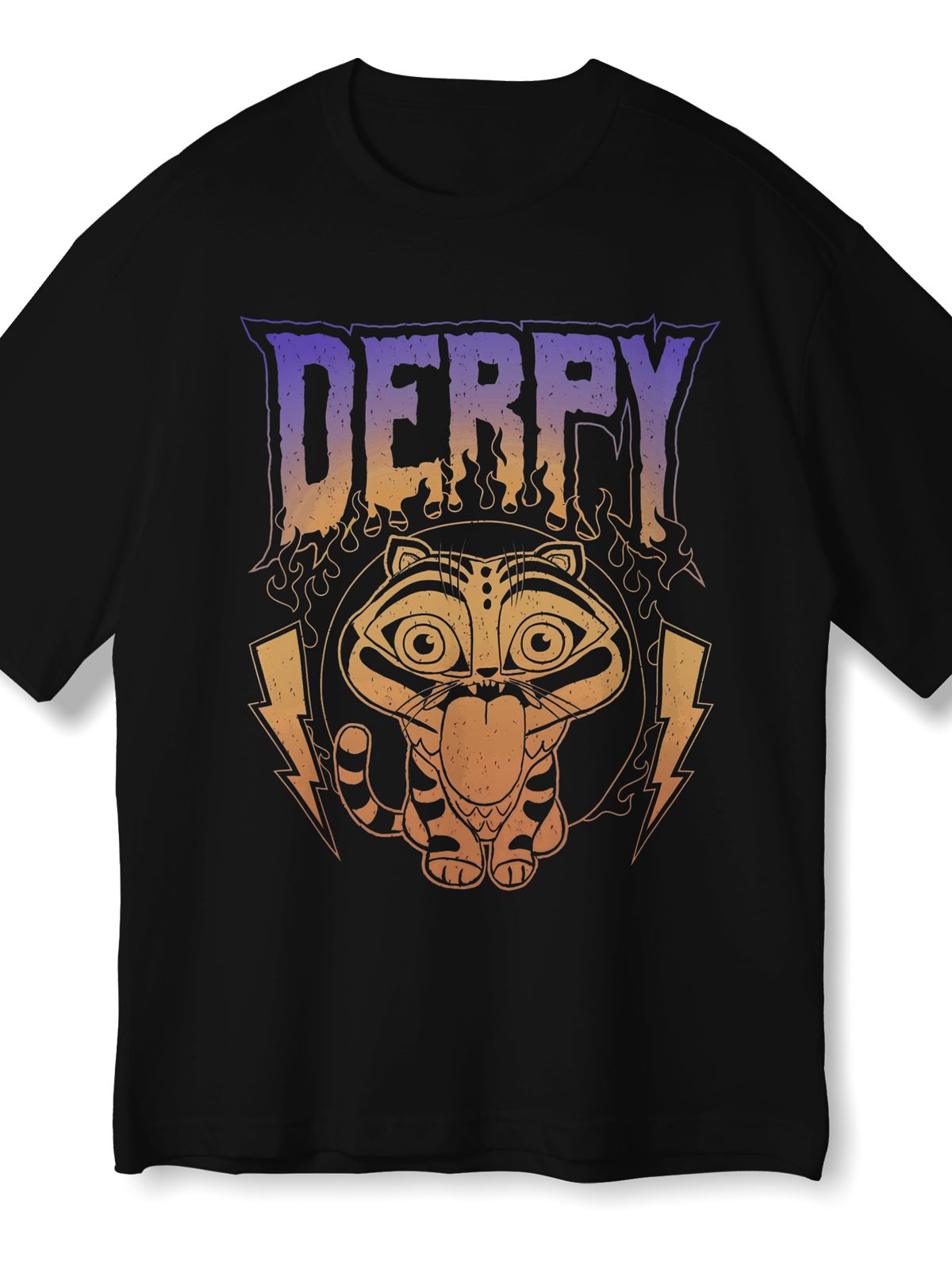 Футболка K-pop Demon Hunters — кот Derpy