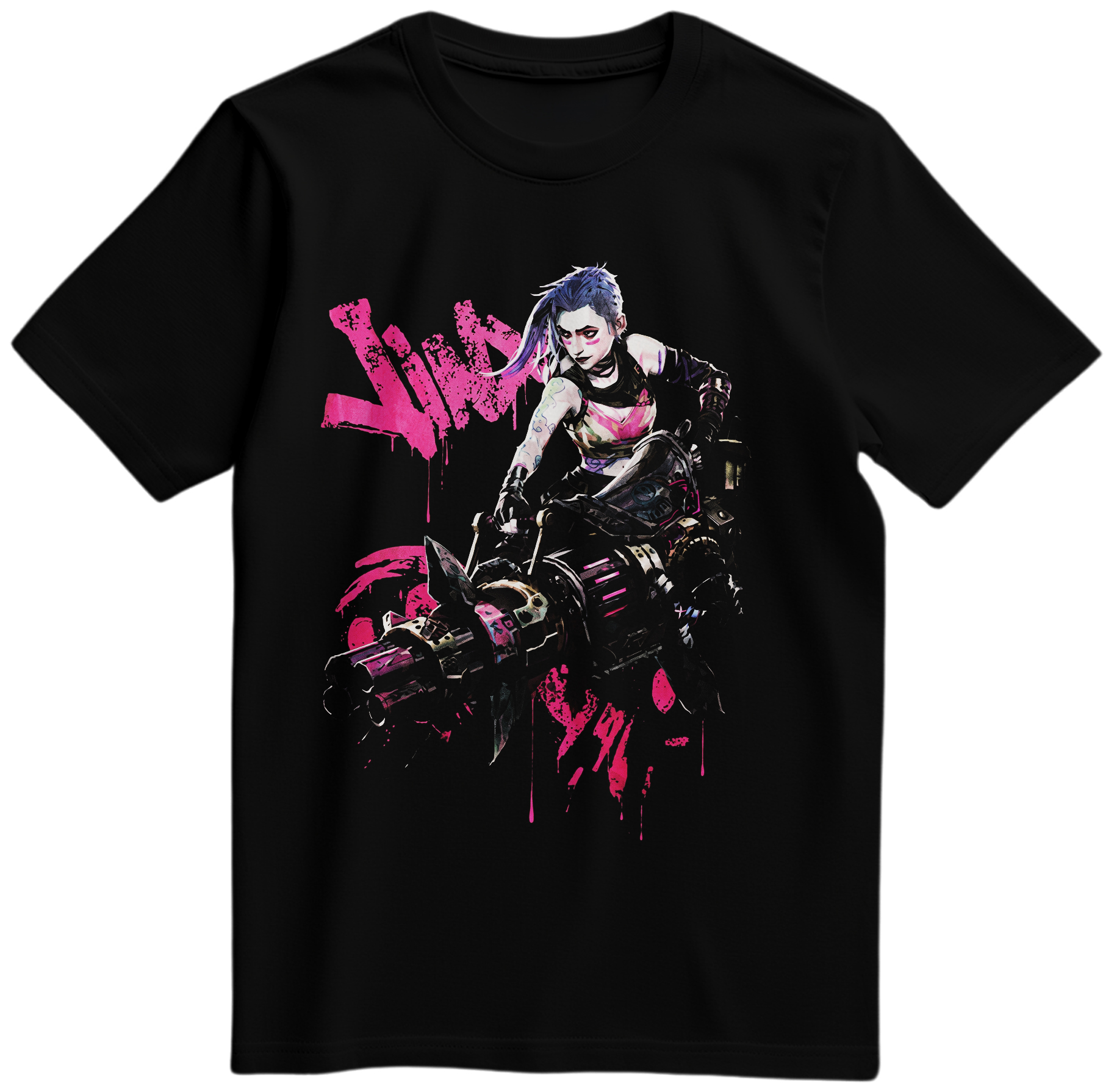 футболка «Arcane: Jinx Neon Grunge»